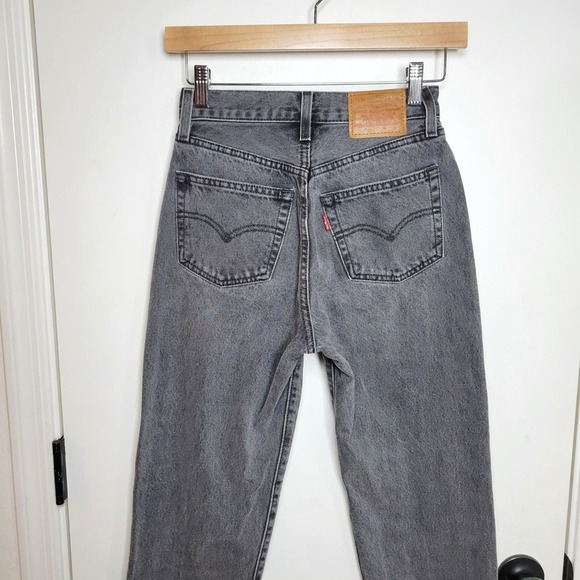 Levi's Premium 100% Cotton High Rise Gray Button Fly Jeans Size 23 - Picture 7 of 10